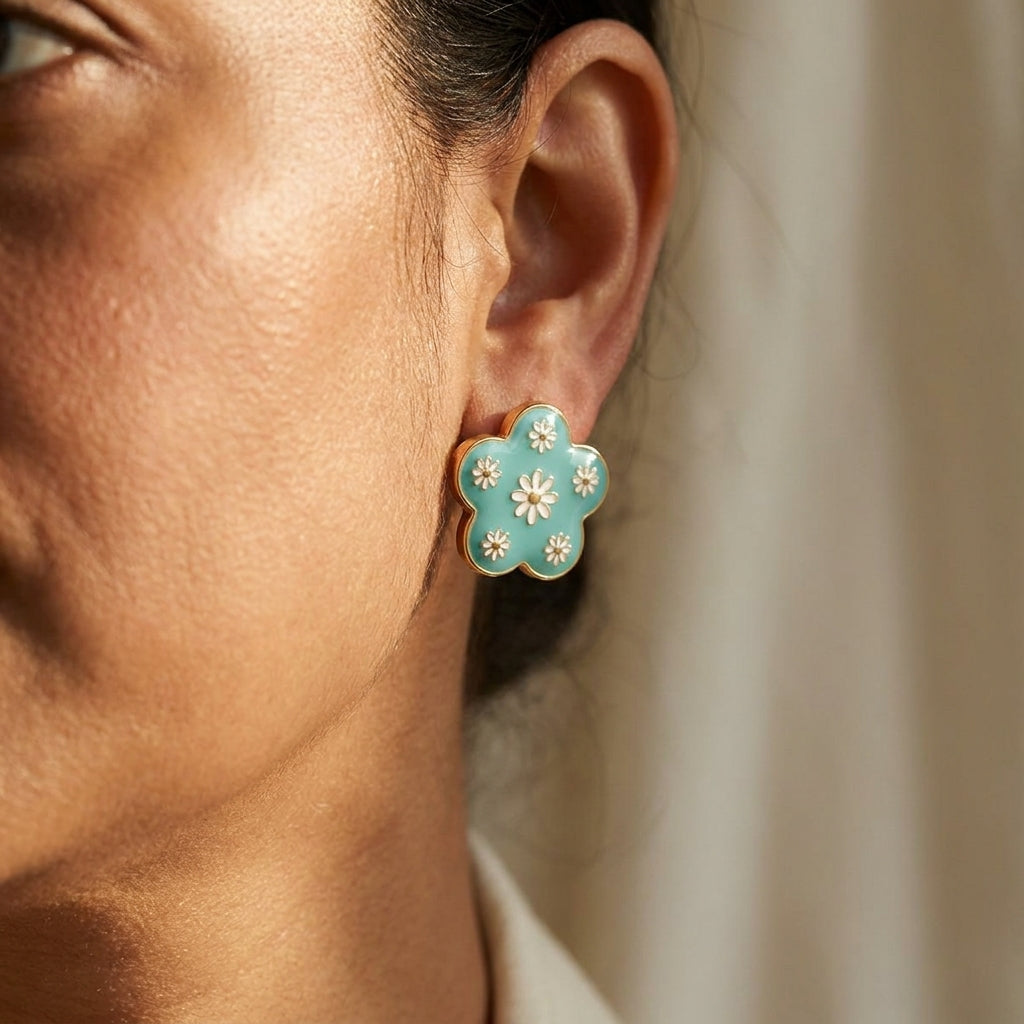 Daisy Love Earrings worn