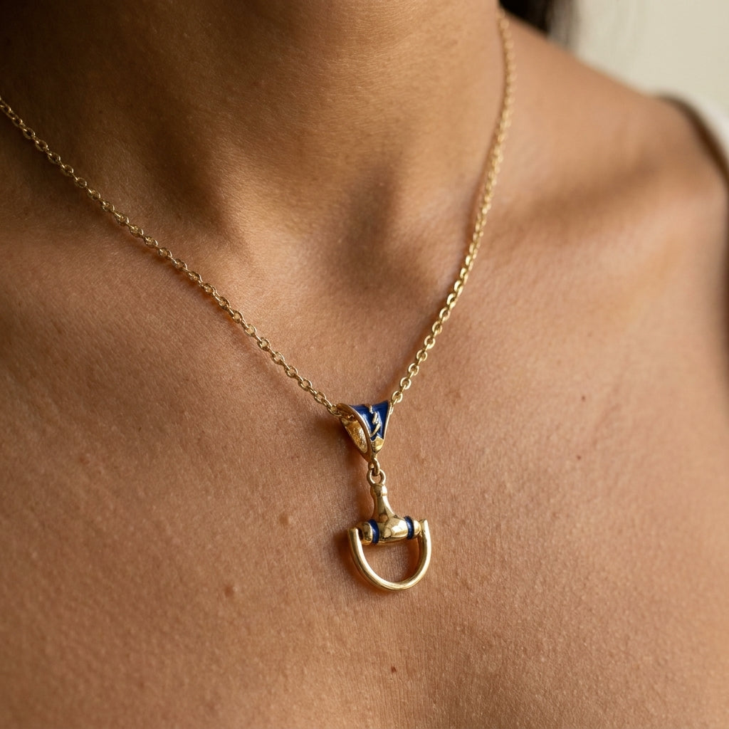 Equestrian Necklace worn