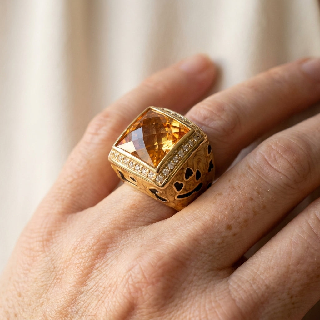 Animal Paradise Ring worn