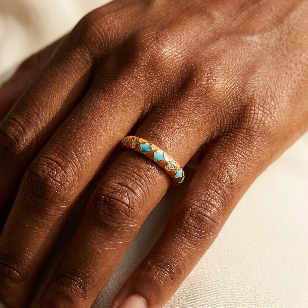 Stackable Fiesta Ring worn