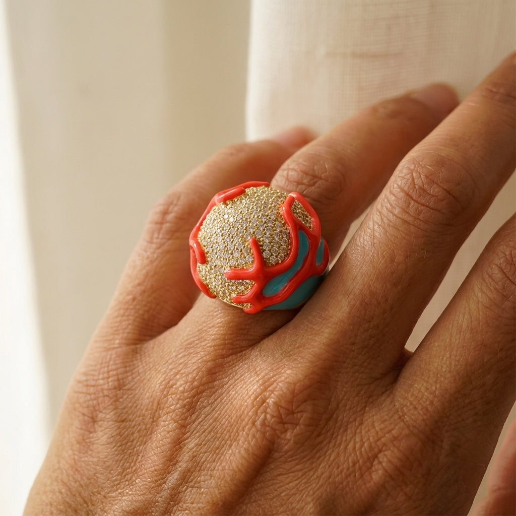 Pretty Little Things Cocktail Ring worn
